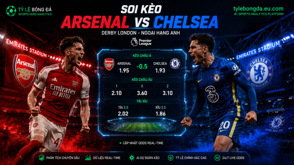 soi kèo arsenal vs chelsea